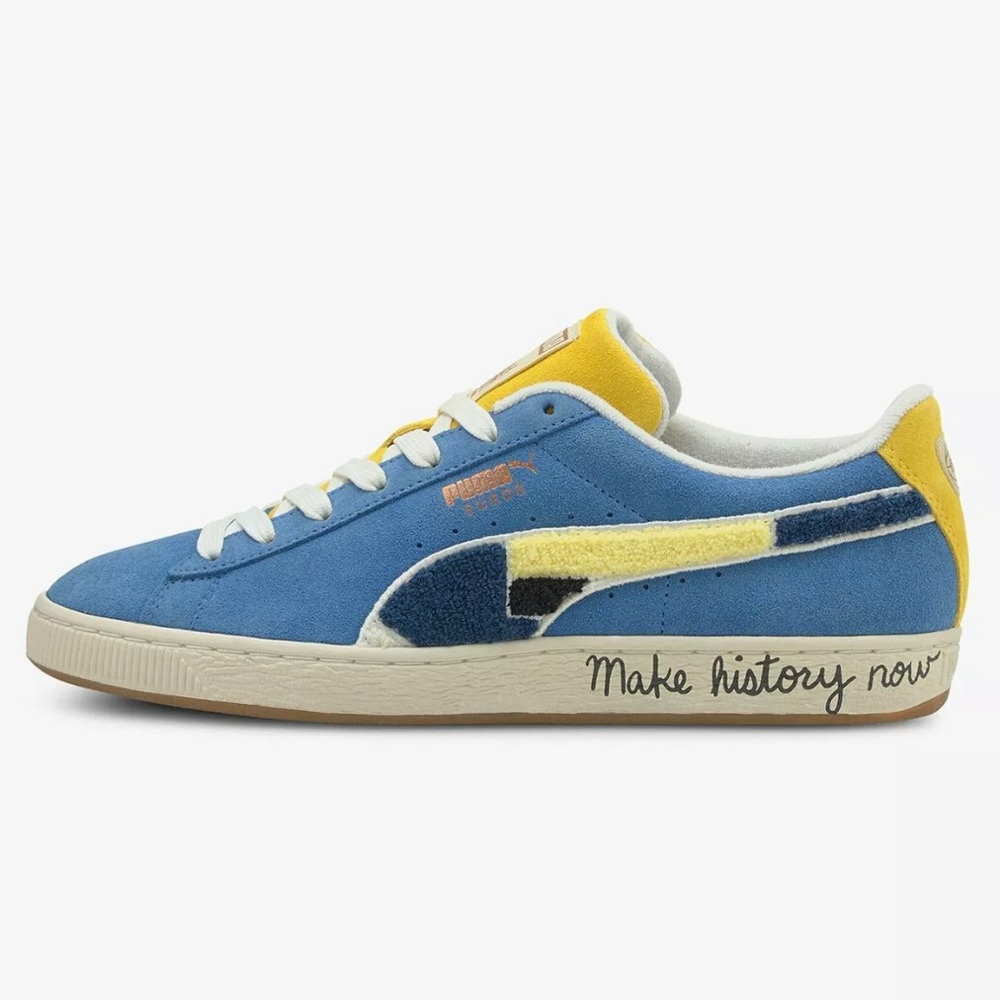 SOLD as of 11/8/21!!Mens Puma Suede x Black Fives 381957-01 Blue-Yellow  NIB